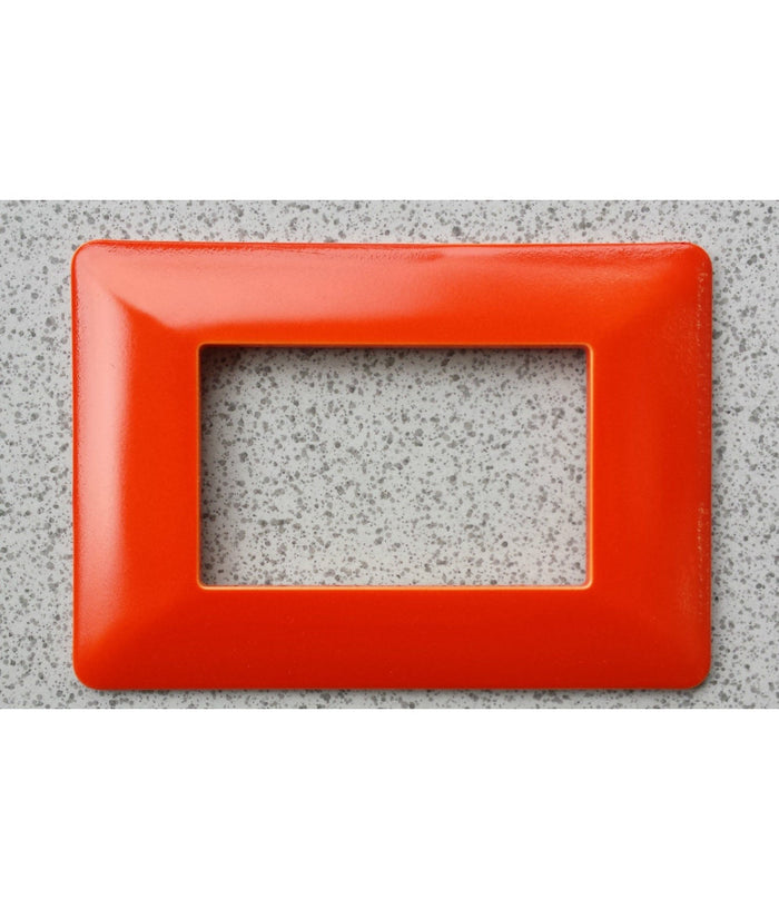 Placchette Placche In Abs Per Serie Matix Bticino Compatibile 3 4 6 Moduli Color  Arancione -6 Fori     -