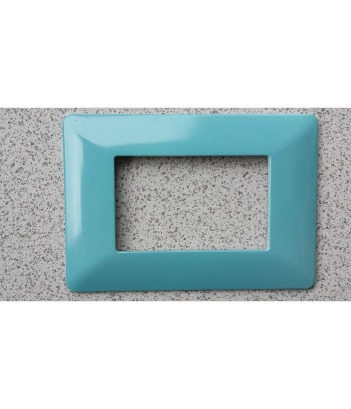 Placchette Placche In Abs Per Serie Matix Bticino Compatibile 3 4 6 Moduli Color  Azzurro Polvere -6 Fori     -