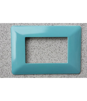 Placchette Placche In Abs Per Serie Matix Bticino Compatibile 3 4 6 Moduli Color  Azzurro Polvere -4 Fori     -