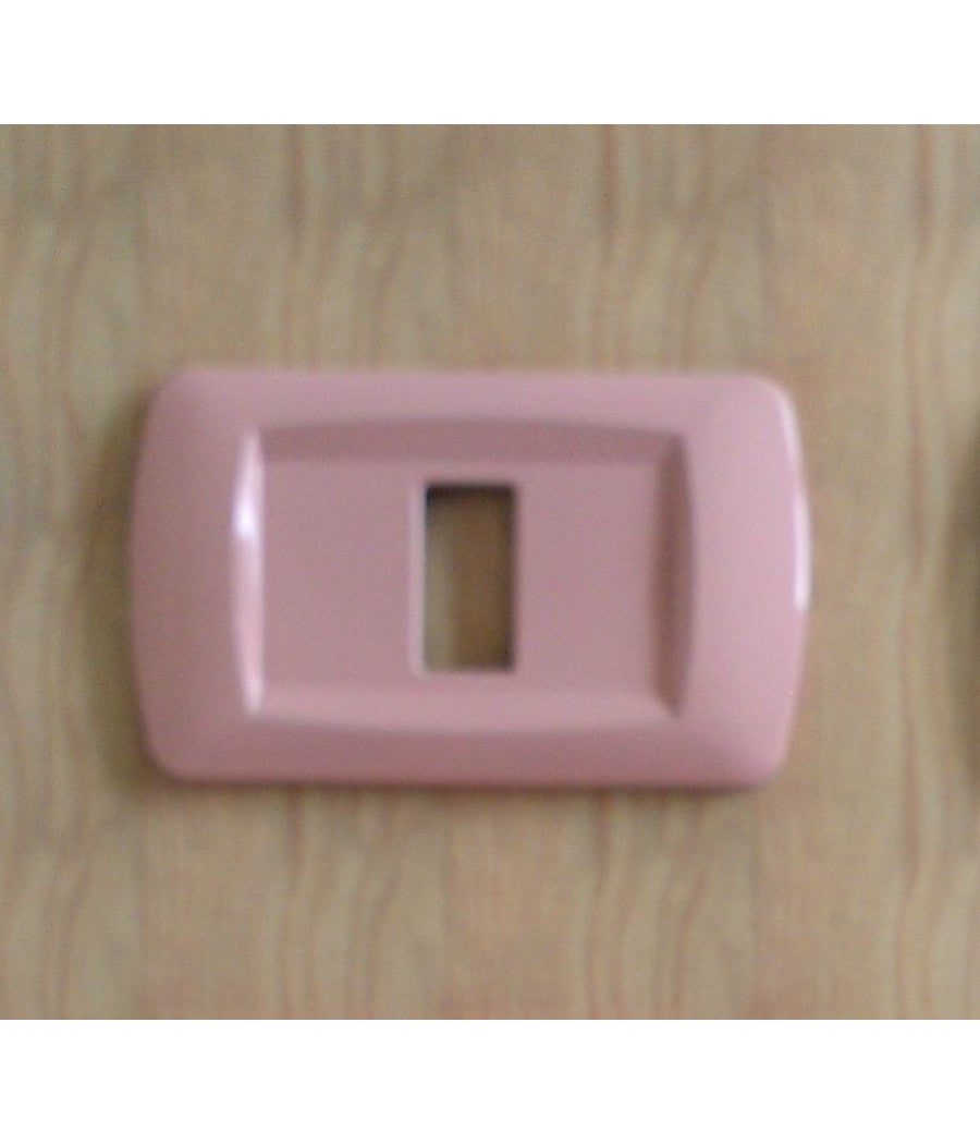 Placchette Placche In Abs Serie Magic Bticino Compatibili Placca Copriprese Fori  Rosa -1 Foro     -