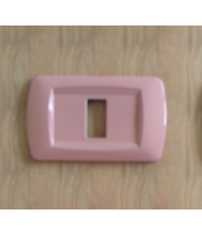 Placchette Placche In Abs Serie Magic Bticino Compatibili Placca Copriprese Fori  Rosa -1 Foro     -