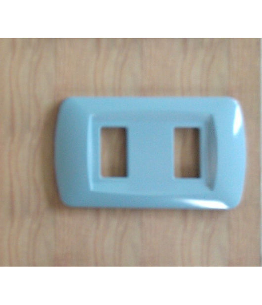 Placchette Placche In Abs Serie Magic Bticino Compatibili Placca Copriprese Fori  Azzurro Polvere -2 Fori     -