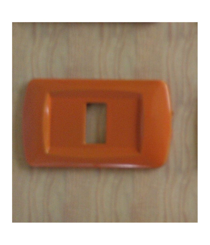 Placchette Placche In Abs Serie Magic Bticino Compatibili Placca Copriprese Fori  Arancione -4 Fori     -