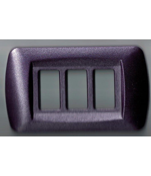 Placchette Placche In Abs Serie Magic Bticino Compatibili Placca Copriprese Fori  Viola Metallizzato -1 Foro     -