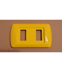 Placchette Placche In Abs Serie Magic Bticino Compatibili Placca Copriprese Fori  Giallo -3 Fori     -