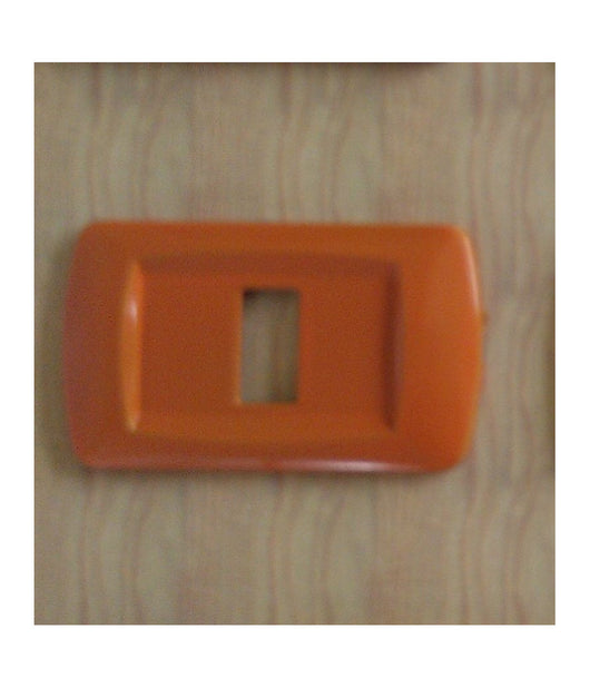Placchette Placche In Abs Serie Magic Bticino Compatibili Placca Copriprese Fori  Arancione -2 Fori     -