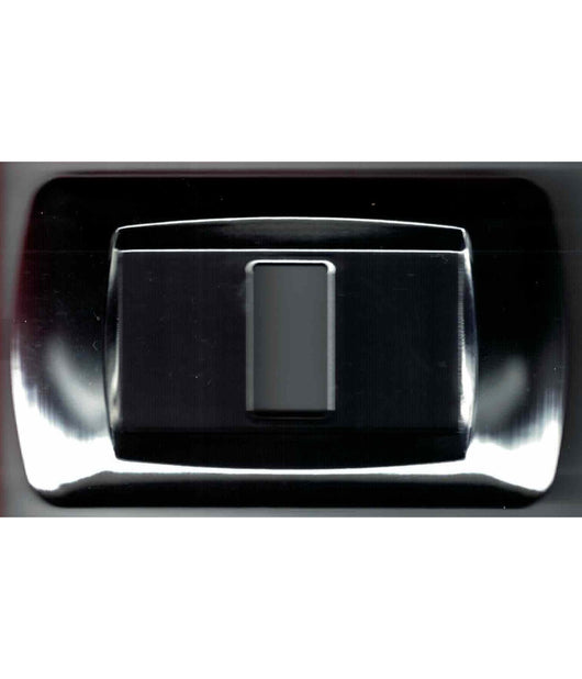 Placchette Placche In Abs Serie Magic Bticino Compatibili Placca Copriprese Fori  Cromo -1 Foro     -