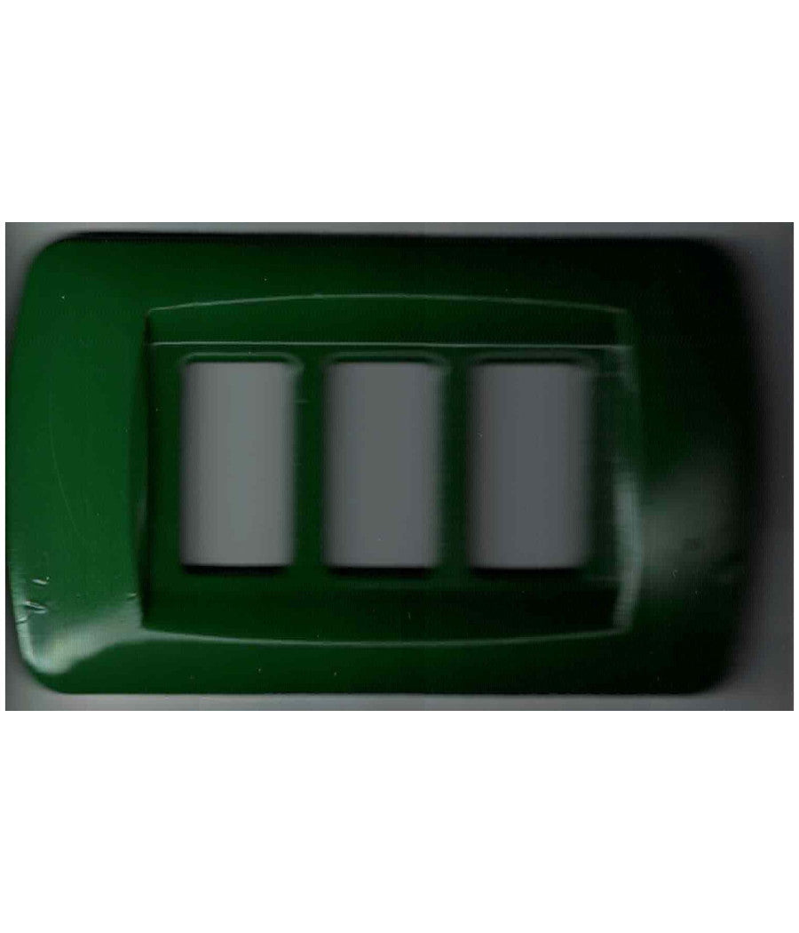 Placchette Placche In Abs Serie Magic Bticino Compatibili Placca Copriprese Fori  Verde -1 Foro     -