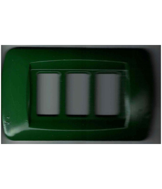 Placchette Placche In Abs Serie Magic Bticino Compatibili Placca Copriprese Fori  Verde -1 Foro     -
