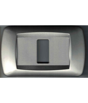 Placchette Placche In Abs Serie Magic Bticino Compatibili Placca Copriprese Fori  Cromo Satinato -2 Fori     -