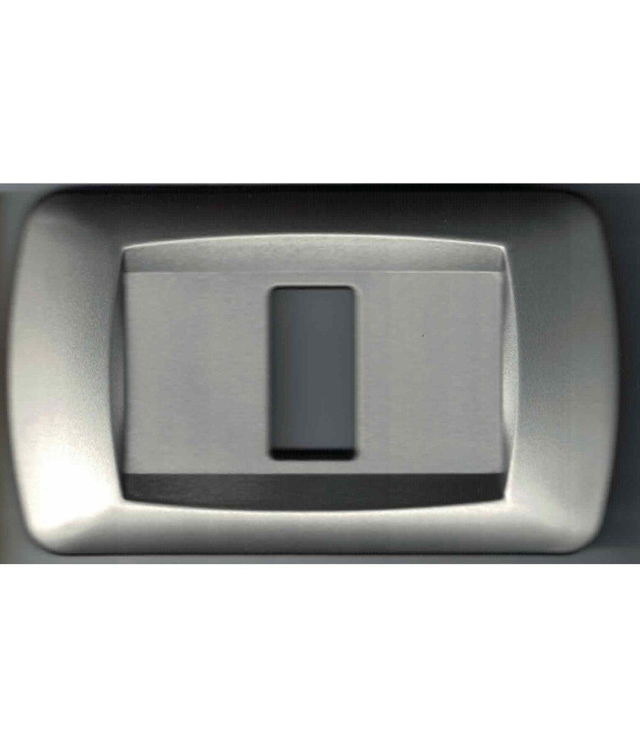 Placchette Placche In Abs Serie Magic Bticino Compatibili Placca Copriprese Fori  Cromo Satinato -2 Fori     -