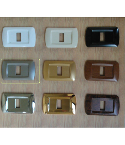 Placchette Placche In Abs Serie Magic Bticino Compatibili Placca Copriprese Fori  Oro Satinato -2 Fori     -