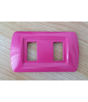 Placchette Placche In Abs Serie Magic Bticino Compatibili Placca Copriprese Fori  Fucsia -2 Fori     -