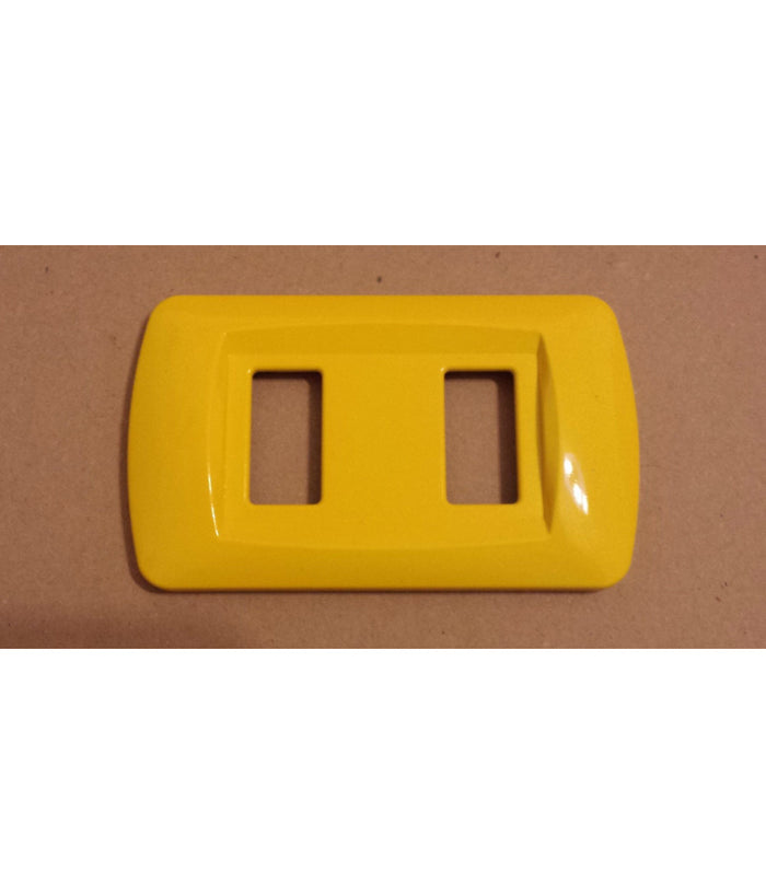 Placchette Placche In Abs Serie Magic Bticino Compatibili Placca Copriprese Fori  Giallo -2 Fori     -