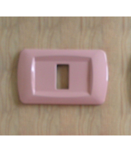 Placchette Placche In Abs Serie Magic Bticino Compatibili Placca Copriprese Fori  Rosa -4 Fori     -