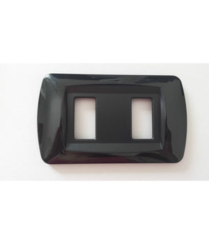 Placchette Placche In Abs Serie Magic Bticino Compatibili Placca Copriprese Fori  Nero Opaco -1 Foro     -