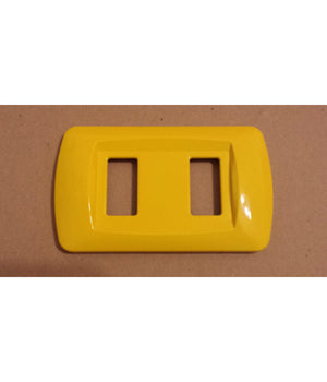 Placchette Placche In Abs Serie Magic Bticino Compatibili Placca Copriprese Fori  Giallo -4 Fori     -