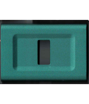 Placchette Placche In Abs Serie Magic Elite Bticino Compatibili Color Copriprese  Verde Polvere -1 Foro     -