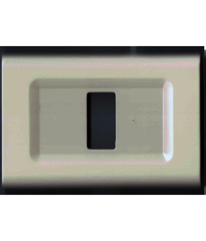 Placchette Placche In Abs Serie Magic Elite Bticino Compatibili Color Copriprese  Bianco Opaco -3 Fori     -