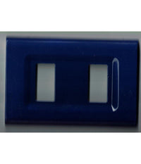 Placchette Placche In Abs Serie Magic Elite Bticino Compatibili Color Copriprese  Blu -2 Fori     -