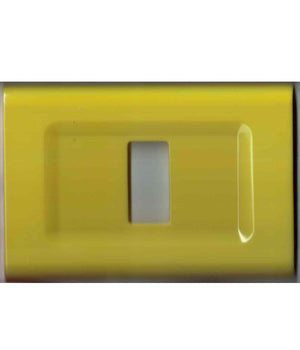 Placchette Placche In Abs Serie Magic Elite Bticino Compatibili Color Copriprese  Giallo -3 Fori     -