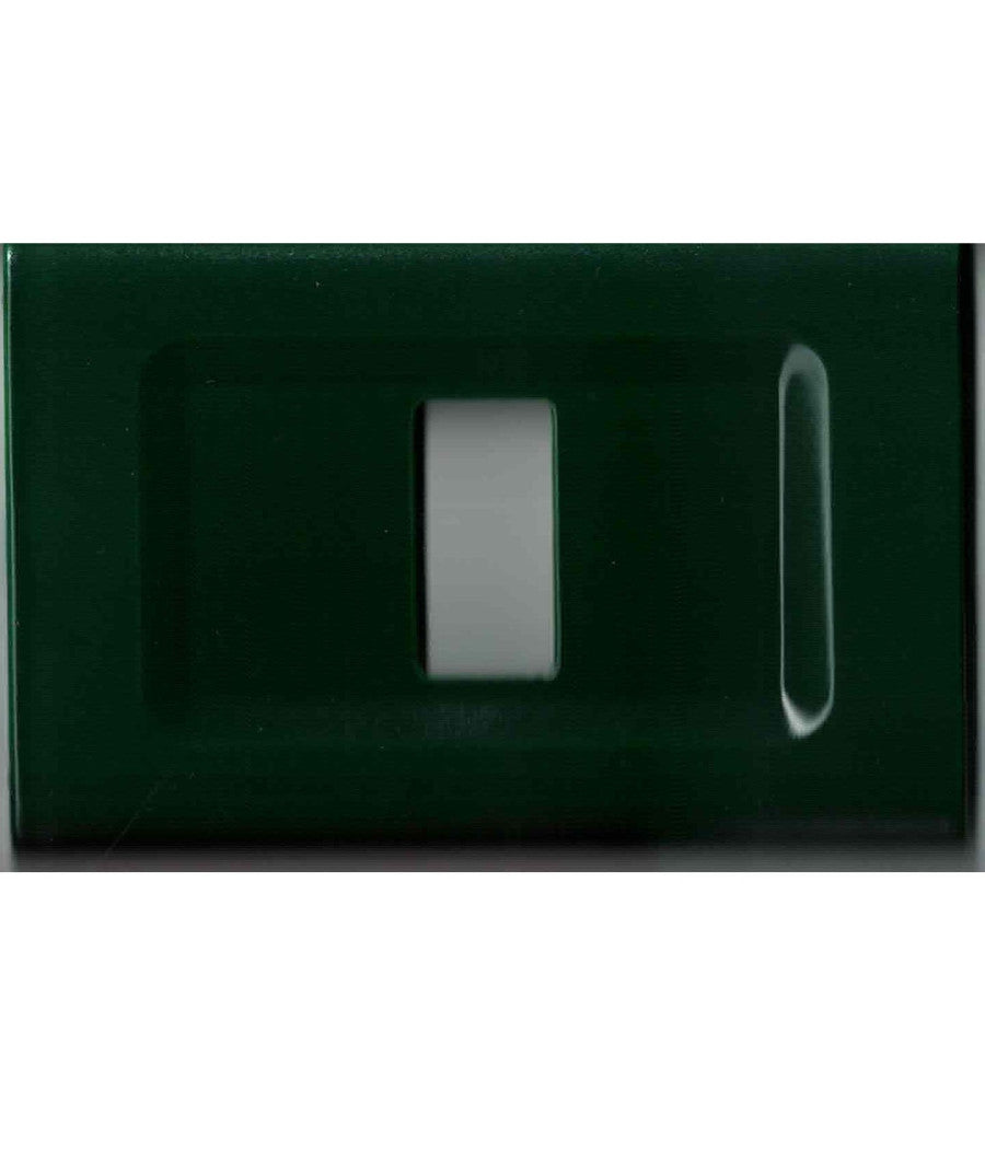 Placchette Placche In Abs Serie Magic Elite Bticino Compatibili Color Copriprese  Verde Scuro -1 Foro     -