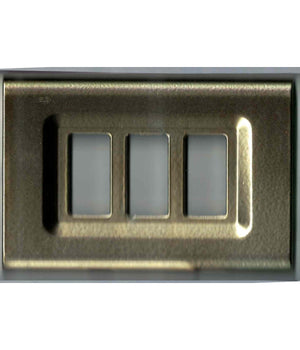 Placchette Placche In Abs Serie Magic Elite Bticino Compatibili Color Copriprese  Nero -3 Fori     -