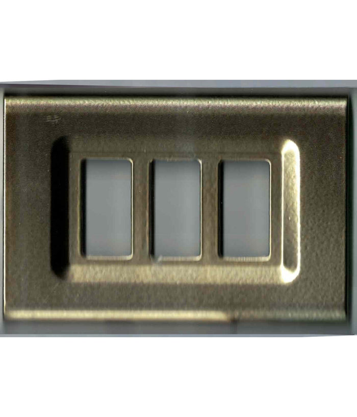 Placchette Placche In Abs Serie Magic Elite Bticino Compatibili Color Copriprese  Nero -3 Fori     -