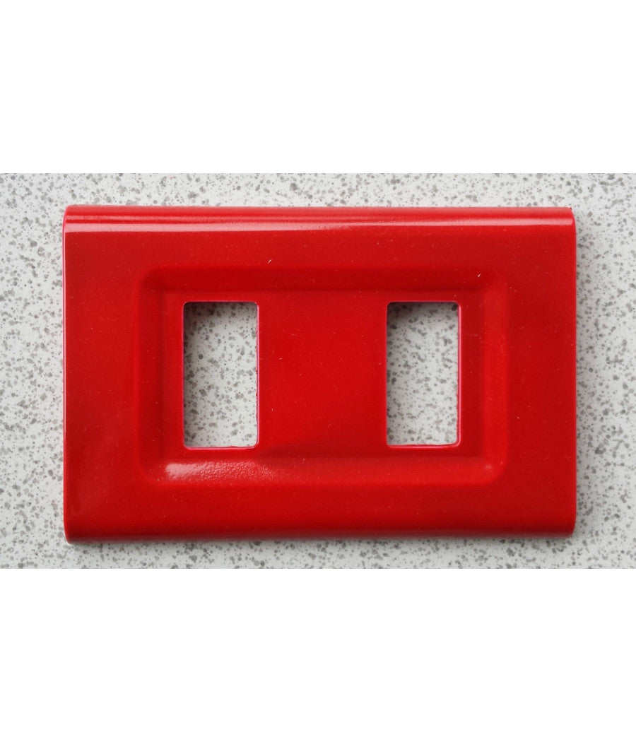 Placchette Placche In Abs Serie Magic Elite Bticino Compatibili Color Copriprese  Rosso -1 Foro     -