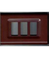 Placchette Placche In Abs Serie Magic Elite Bticino Compatibili Color Copriprese  Marrone -3 Fori     -