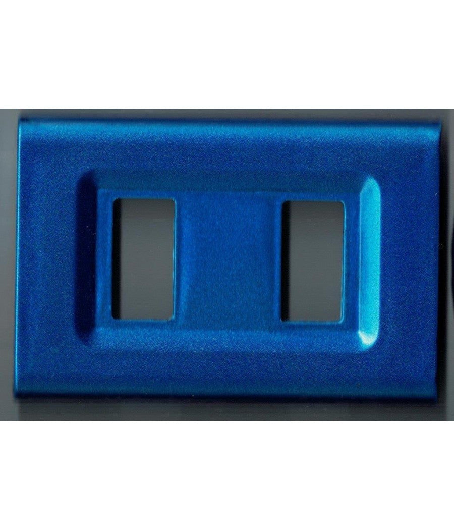 Placchette Placche In Abs Serie Magic Elite Bticino Compatibili Color Copriprese  Blu Elettrico -2 Fori     -