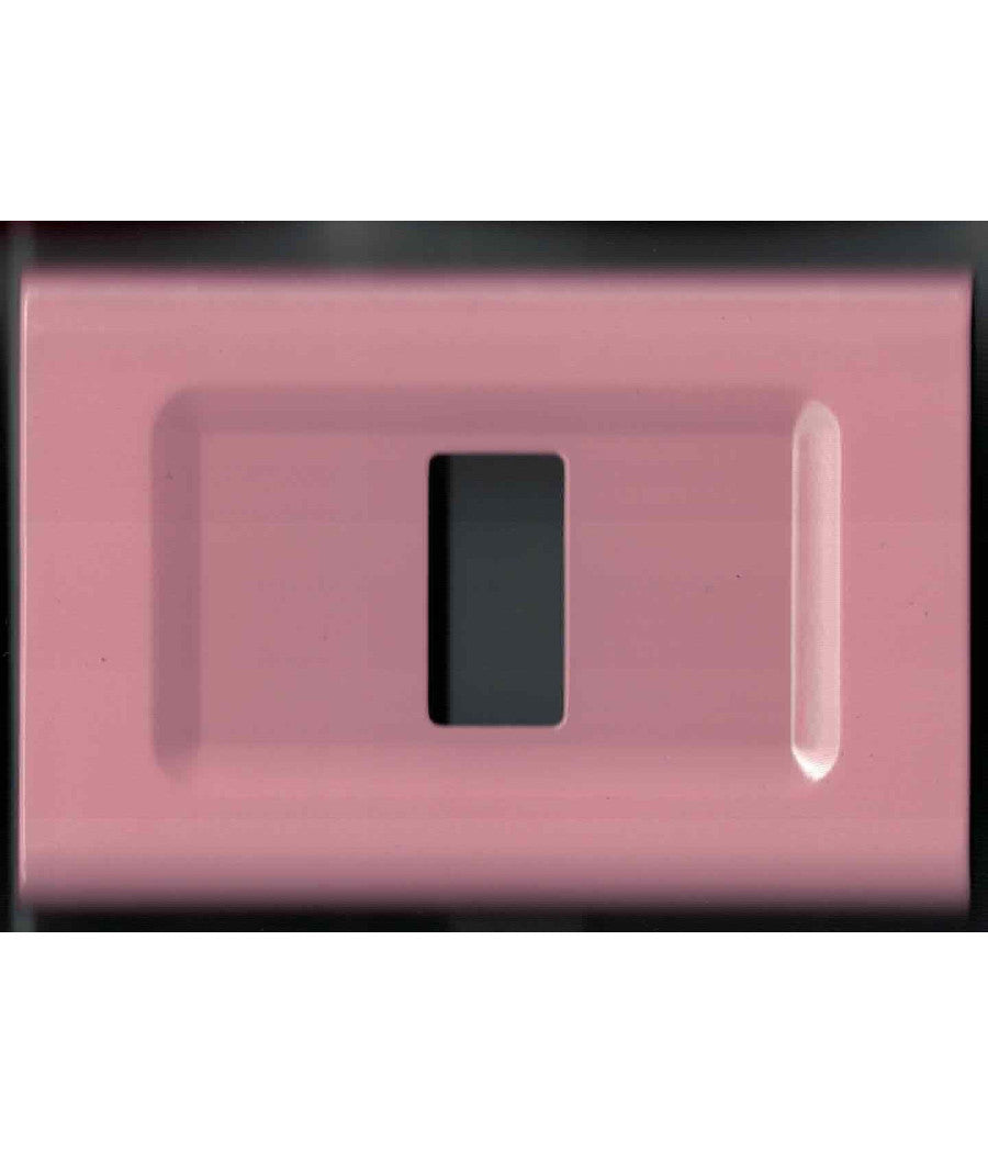 Placchette Placche In Abs Serie Magic Elite Bticino Compatibili Color Copriprese  Rosa -3 Fori     -