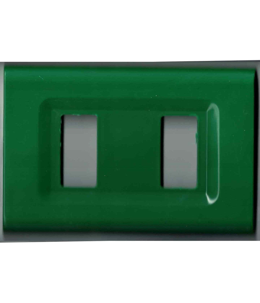 Placchette Placche In Abs Serie Magic Elite Bticino Compatibili Color Copriprese  Verde -3 Fori     -