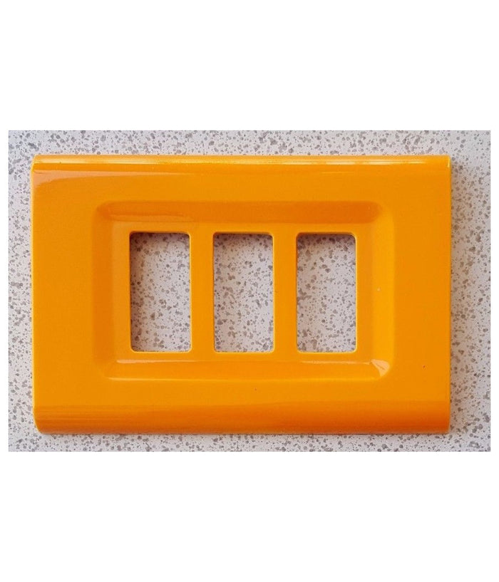 Placchette Placche In Abs Serie Magic Elite Bticino Compatibili Color Copriprese  Arancione -2 Fori     -