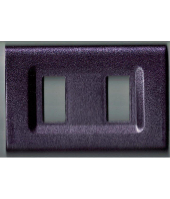 Placchette Placche In Abs Serie Magic Elite Bticino Compatibili Color Copriprese  Viola Metallizzato -2 Fori     -