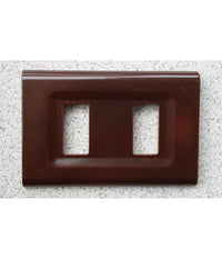 Placchette Placche In Abs Serie Magic Elite Bticino Compatibili Color Copriprese  Marrone -1 Foro     -