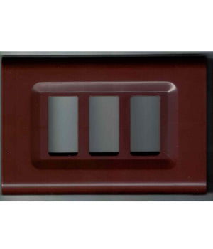 Placchette Placche In Abs Serie Magic Elite Bticino Compatibili Color Copriprese  Marrone -4 Fori     -