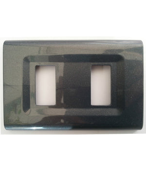 Placchette Placche In Abs Serie Magic Elite Bticino Compatibili Color Copriprese  Antracite -2 Fori     -