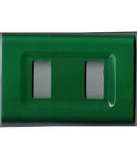 Placchette Placche In Abs Serie Magic Elite Bticino Compatibili Color Copriprese  Verde Scuro -2 Fori     -