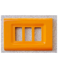 Placchette Placche In Abs Serie Magic Elite Bticino Compatibili Color Copriprese  Arancione -4 Fori     -