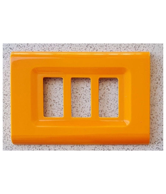 Placchette Placche In Abs Serie Magic Elite Bticino Compatibili Color Copriprese  Arancione -4 Fori     -