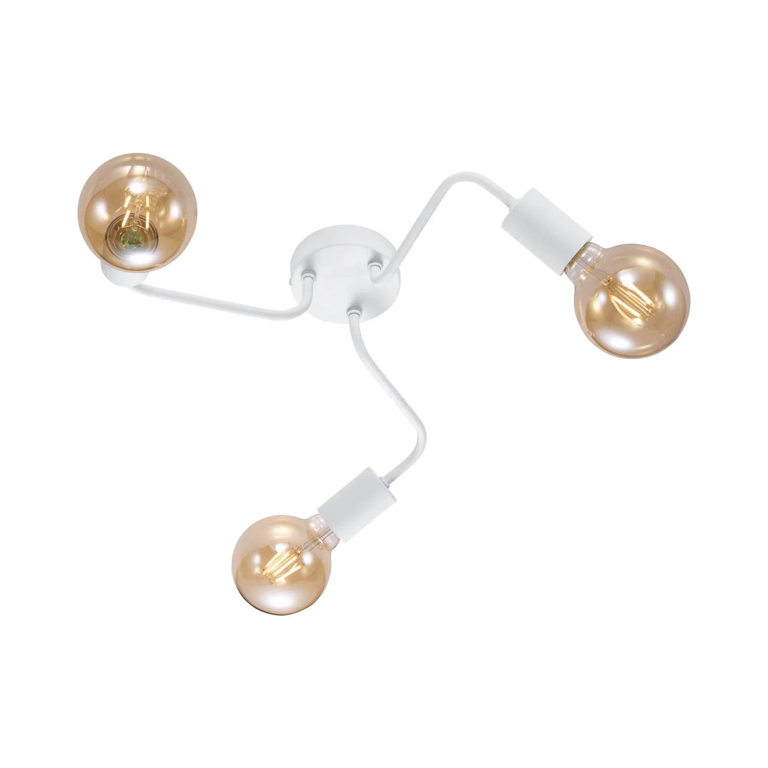 LÚZETE - PLAFONE 3 LUCI GLADSTONE BIANCO