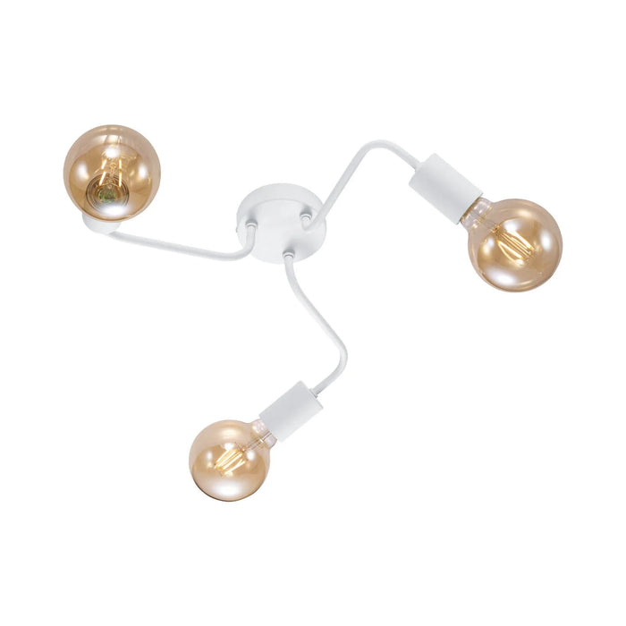 LÚZETE - PLAFONE 3 LUCI GLADSTONE BIANCO