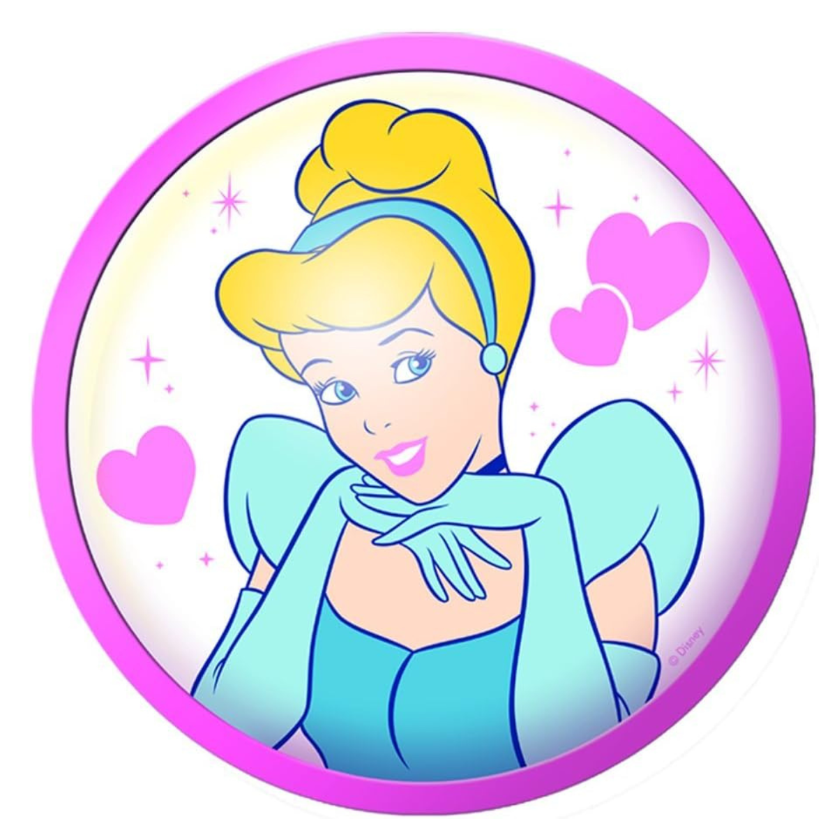 Plafoniera da cameretta stanzetta bambina a tema principesse Disney , colore principale rosa , lampadario applique