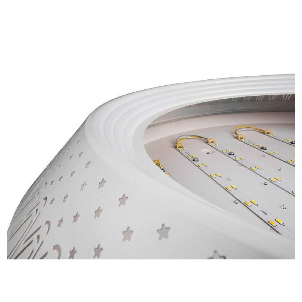 Trade Shop - Plafoniera 166 Watt Lampadario Soffitto Mille Una Notte 3 Toni Luce Telecomando -    -grande   -