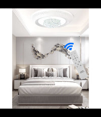 Plafoniera 166 Watt Lampadario Soffitto Mille Una Notte 3 Toni Luce Telecomando         