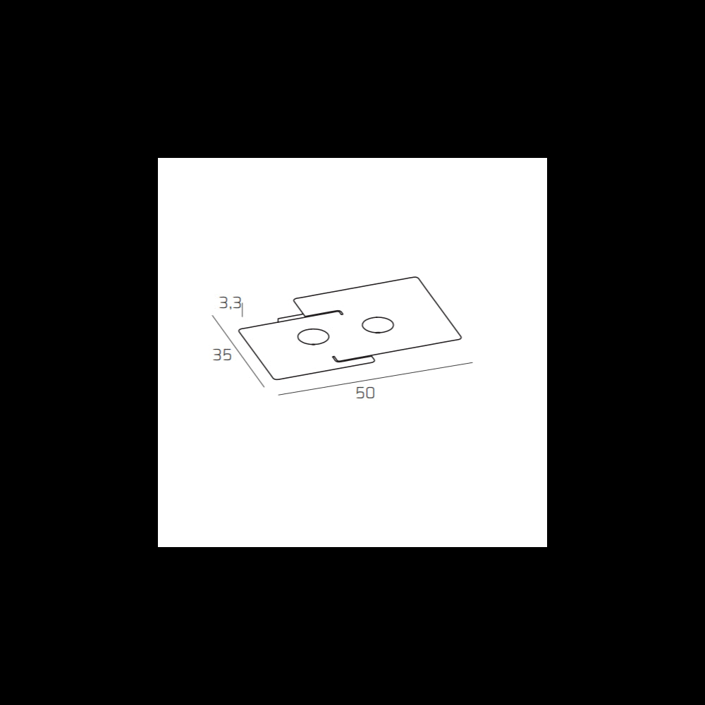 Plafoniera a led ECHO Top Light in metallo Bianco rettangolare con 2 attacchi lampadina Gx53