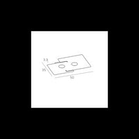 Plafoniera a led ECHO Top Light in metallo Bianco rettangolare con 2 attacchi lampadina Gx53