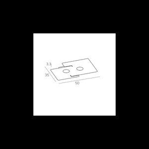 Plafoniera a led ECHO Top Light in metallo Bianco rettangolare con 2 attacchi lampadina Gx53