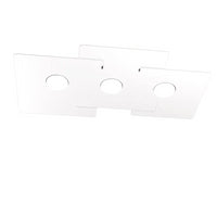 Plafoniera a led ECHO Top Light in metallo Bianco rettangolare con 3 attacchi lampadina Gx53
